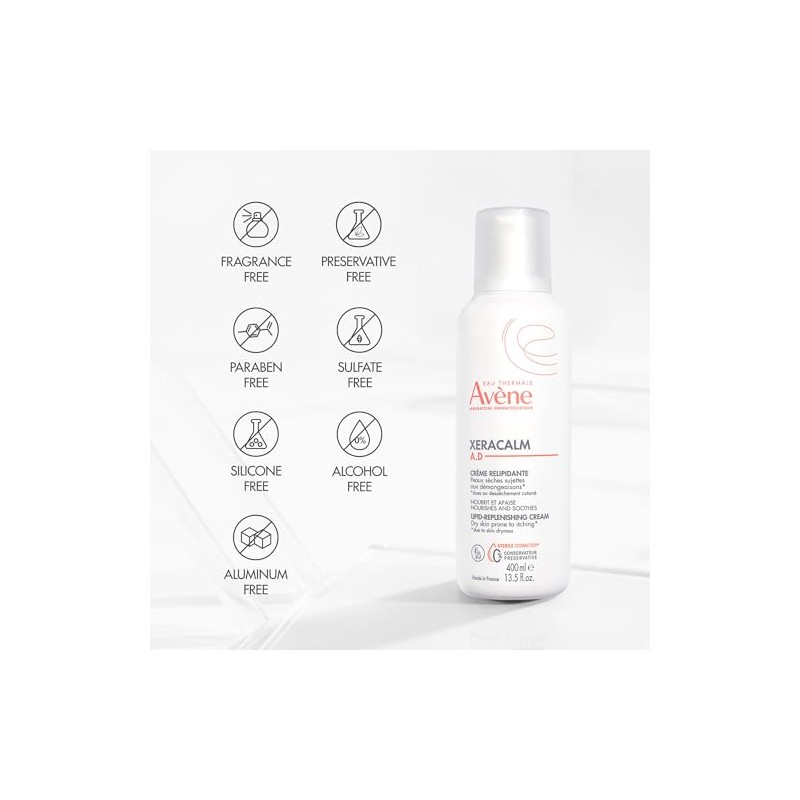 Avene Xeracalm A.D Crema Relipidizante, Piel Seca, 400ml