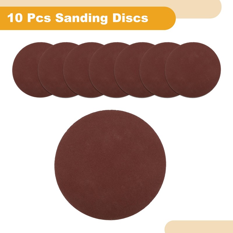 Partuto 10 Pcs 6inch 120 Grit Universal Sanding Discs -