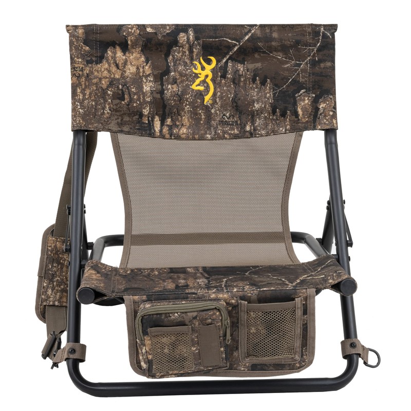 Browning Low-Profile Woodland Hunting Chair with Flat-Folding Design, Durable Steel