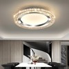 UOFUS 32W LED Flush Mount Ceiling Light Chrome 15.7inch Modern