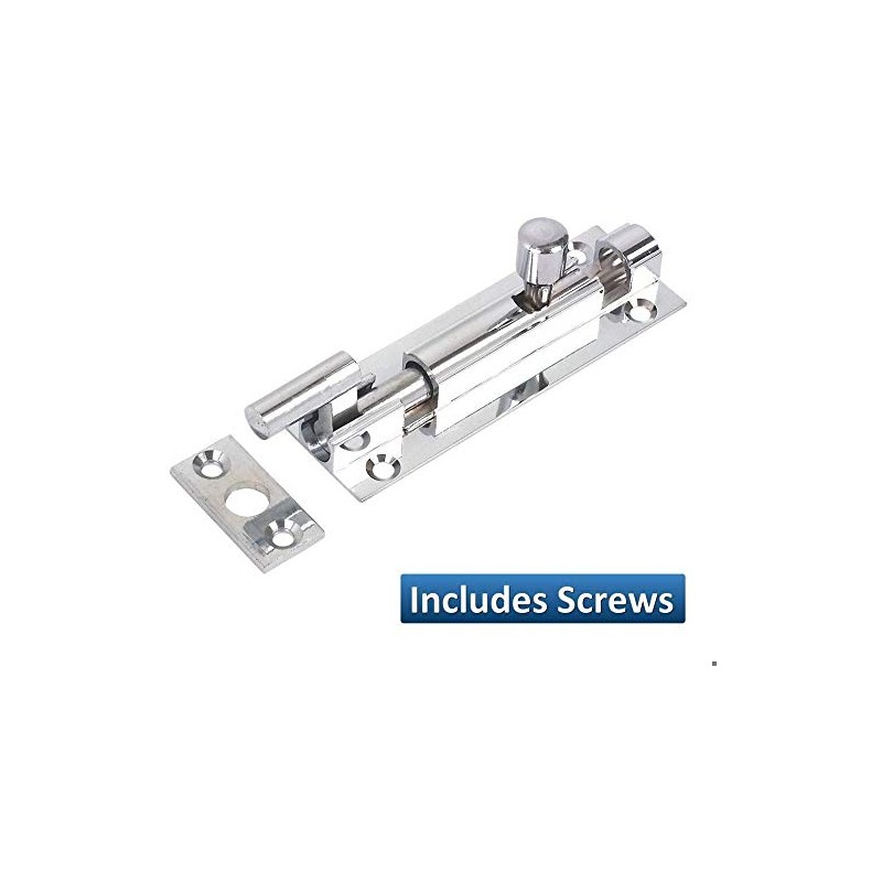 Dzina Barrel Bolt Necked 100mm (4 inch x 1 inch)-Pack