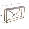 SEI Furniture Arendal Skinny, Console Table, Gray Faux Marble/Gold