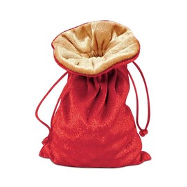 Paper Mart Gold Lined Red Velvet Bags | Quantity: 10 | Width: 5"