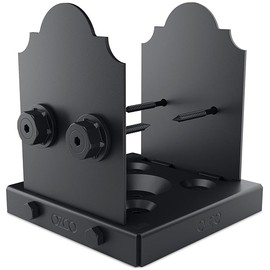 Ozco Laredo Sunset Lite 6x6 Post Base Kit, Includes Decorative Plates, Hex Cap Nuts, OWT Timber Screws, Galvanized Steel for Pergolas | 54208