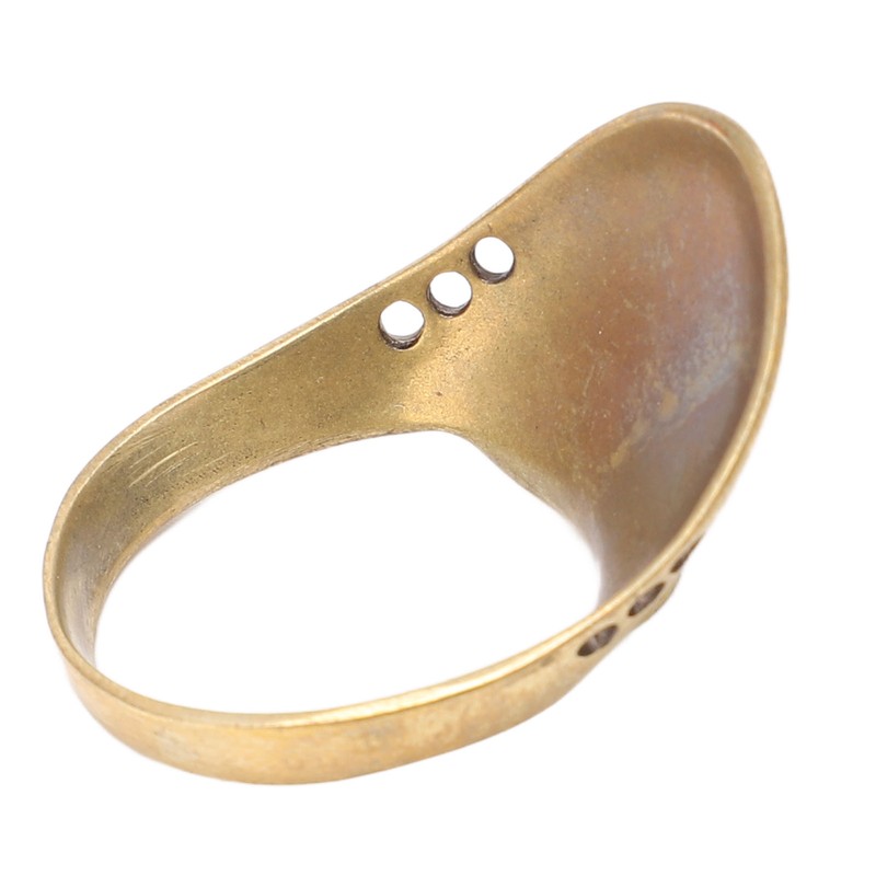 Brass Archery Thumb Ring Portable Finger Protector with Anti Lost