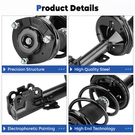 Front Struts Assembly Shock Absorber & Sway Bars End Links Compatible with 2004-2007 Toyota Highlander, 2004-2009 Lexus RX330, 2006-2008 RX400h, Replace 632212 K90344 (4Pcs)