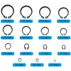 350 Pcs Circlips Set, E-Clips Snap Rings, External Retaining Ring