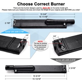 Adviace Grill Parts for BBQ Galore Turbo CG4TDBRN CG3TDBRN CG3TCBN CG5TDBRN CG4TCBN 720-0057-3B, Cast Iron Grill Burner Replacement for Barbeques Galore Turbo Grill, Coleman 5100 Gas Grill, 3-Pack