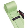 HISDERN Men's Wedding Ties and Pocket Square Tie Clip Set