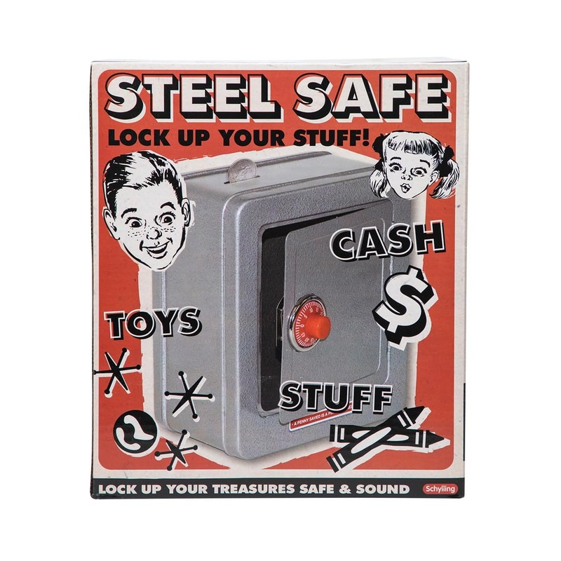 Schylling Steel Safe with Alarm - Kids Silver Metal Safe