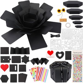 JANLOFO Surprise Box, Present Box, Surprise, Explosion Box, Album, DIY, Valentine's Day, Christmas Present (Hexagon)