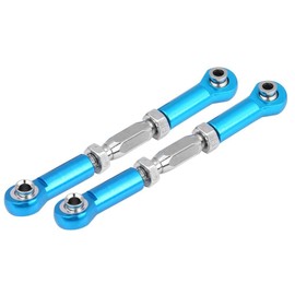 VGEBY 1 Tie Rod Rc, Steering Linkage Rc CNC Servo Machined Steering Linkage Rod Rc Car Parts for Hsp 94111/94188 RC Car Upgrade (Blue) RC Handlebar