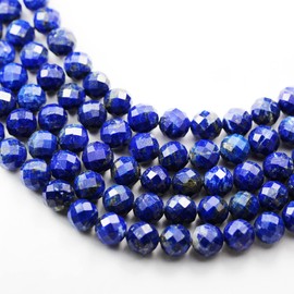Natural Lapis Lazuli Gemstone Beads for Making Jewellery Energy Healing Crystals Jewelry Chakra Crystal Jewerly Beading supplies Lapis Grade A Faceted 8mm 7.5inch About 22-24 Beads