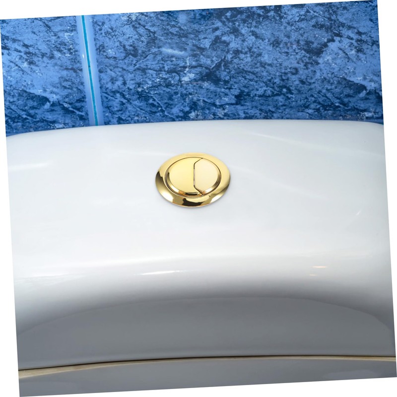Operitacx Gold Toilet Dual Flush Button Brush Gold Dual Flush