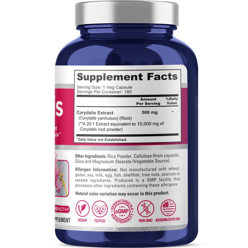 NusaPure Corydalis Root Extract 20:1 - Suitable for Vegetarian/Vegan, Non