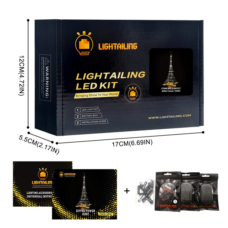 Lightailing Light for 10307 Eiffel-Tower - Led Lighting Kit Compatible