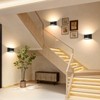 Aiilsmp 4 Pack Black Modern LED Wall Sconce Hardwired Indoor