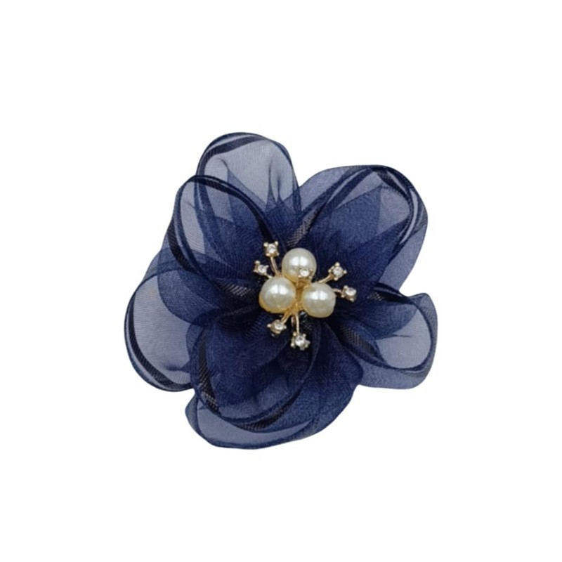 LOVEF 2 Pcs Pearl Flowers Shoe Clips Exquisite Rhinestone Shoes