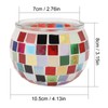 2PCS Mosaic Glass Tea Light Holder Romantic Deocrative Scented Candle