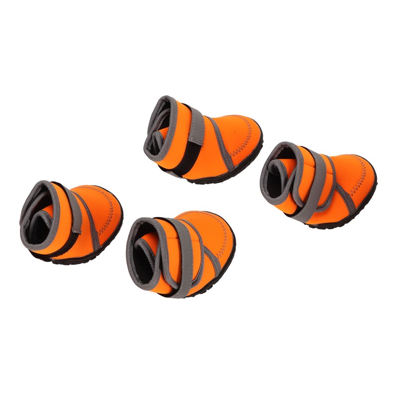 4pcs Dog Boots Soft Rubber Waterproof Pet Dog Paw Protector