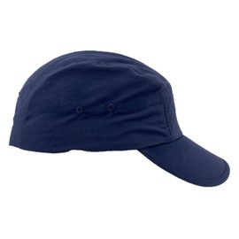 Thingimijigs Men's Lightweight Folding Peak Baseball Cap with Adjustable Strap - Navy