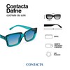 Contacta, DAFNE Women's Polarized Lens Sunglasses Shiny Semi Transparent Clear