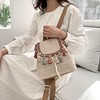 Women Mini Straw Flap Backpack Boho Summer Fringed Tassel Shoulder