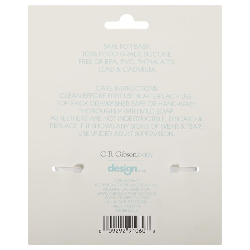 C.R. Gibson 100% Food Grade Silicone Bear Baby Teether for