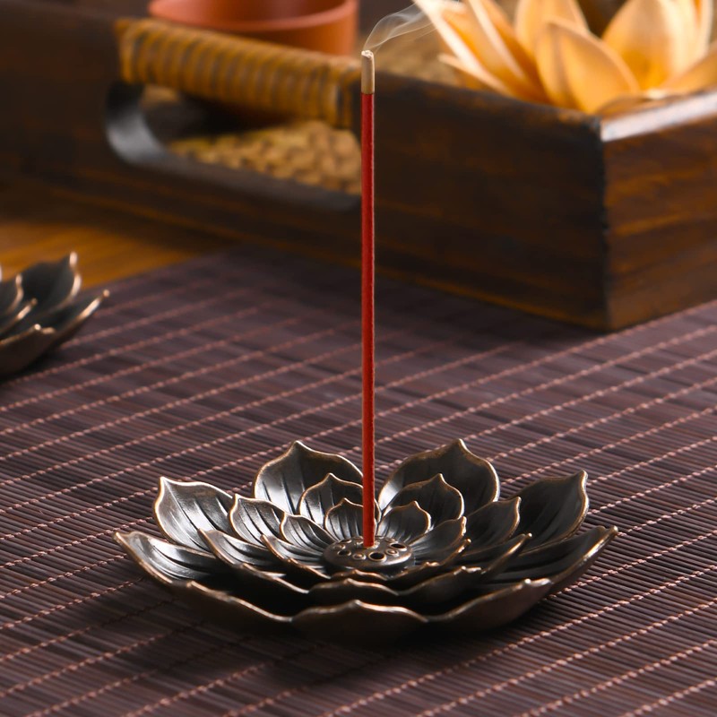 SLKIJDHFB Incense Burner - Lotus Stick Incense Holder 6 Incense