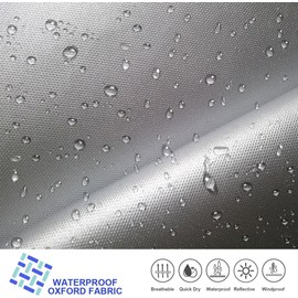 Kayme 300D Oxford Travel Trailer RV Cover, Tearproof Waterproof Windproof 20-22ft Camper Cover, RV Tarp Anti-UV Snowproof with Zipper Door, Wind Protector Straps，4 Tire Covers, and Jack Cover.