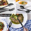 LIANYU 36-Piece Black Flatware Set with Steak Knives, Stainless Steel