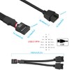GELRHONR 2PCS USB 2.0 9Pin Female to Dual 9-Pin Male