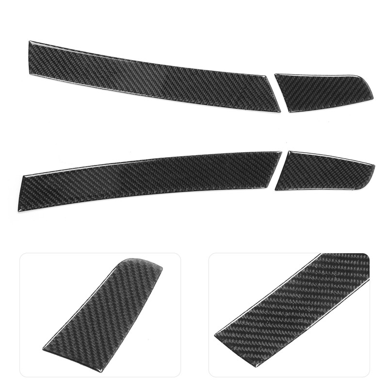 4Pcs Console Armrest Side Cover Carbon Fiber Trim Sticker Fit