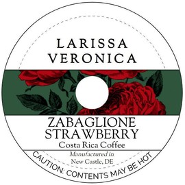 Zabaglione Strawberry Costa Rica Coffee (Single Serve K-Cup Pods) (Gourmet, Naturally Flavored, Whole Coffee Beans) (12 pods, ZIN: 575151) - 3 Pack