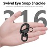NECMETU Black Snap Shackle 316 Stainless Steel Swivel Shackle Sailing