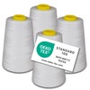 Lialina Overlock Thread Set of 4 Cones White, Oeko-Tex, Thickness