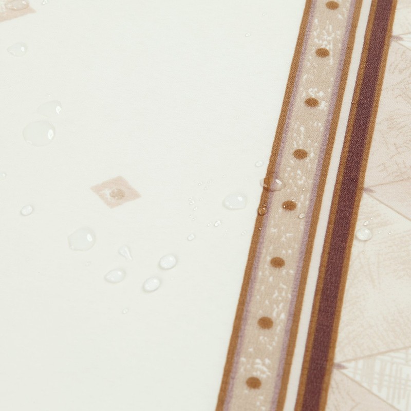 DS Bath Corinthia Beige Shower Curtain,Polyester Fabric Shower Curtain,Printed Shower