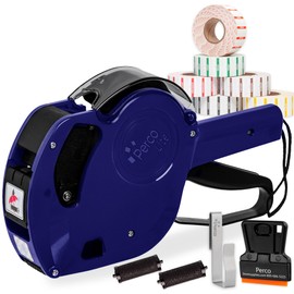 Perco Lite 1 Line Date Gun with Day of Week Labels Kit - Includes Perco Lite Date-Marking Gun, 1 Sleeve (7 Rolls) of Day of Week Labels (Full Week), 1 Scraper, 2 Ink Rollers (1 Preloaded) & 1 Gun Clip