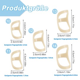 Pack of 5 Finger Splint, Finger Guard, Oval Finger Splint, Plastic, Waterproof Mallet Finger Splint for Flail Ring, Arthritis Finger, Finger Joint Protection, Mallet Finger Splint (10,11,12,13,14)