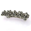 Decorative Hair Clip Flowers Rhinestone Crystal Hair Barrette, Black