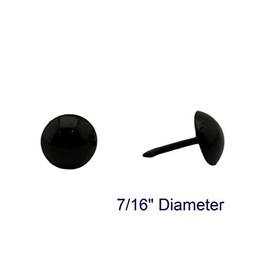 Super Sewing Supplies for C.S. Osborne 1000 Pcs 7/16" Black Lacquered Glossy Nail #7160-BL-1/2 Tacks