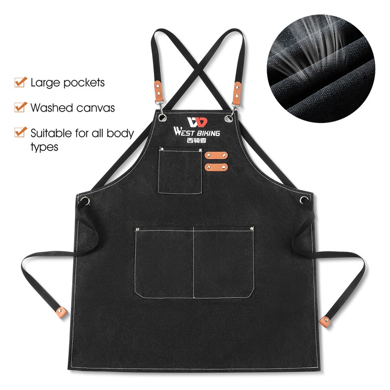 Thickened Canvas Apron Bike Maintenance and Repairing Apron Carpentry Craftsman
