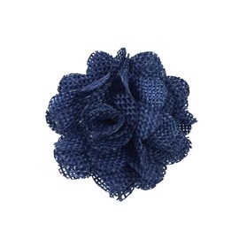 Allydrew Burlap Flower Embellishment Burlap Roses for Weddings (20pcs), Navy