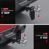 Adjustable Trailer Hitch, 6 Inch Drop/Rise Ball Mount Hitch with