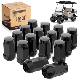 10L0L Golf Cart Chrome Wheel Nuts 1/2"-20 Size for EZGO & Club Car (Pack of 16)