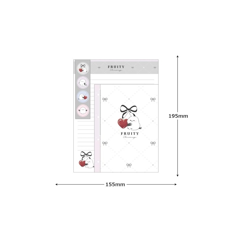 Cracks 132605 Letter Set, Kawaii Seal, Fruity Shimaenaga