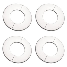 sourcing map Wall Split Flange, Stainless Steel Round Escutcheon Plate for 50mm Diameter Pipe 4Pcs