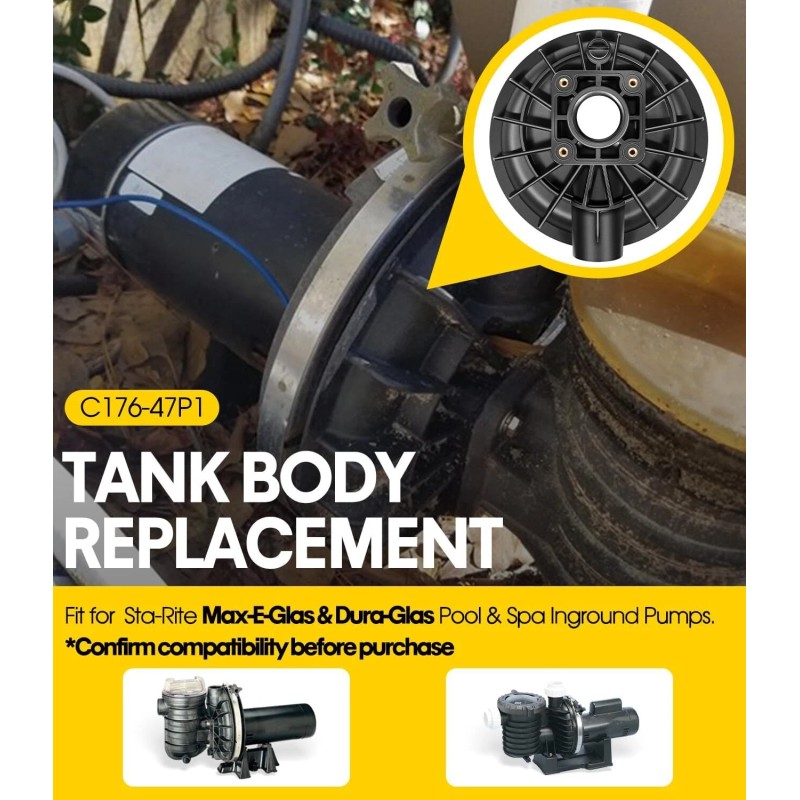for Pentair (C176-47P1) Tank Body Replacement Sta-Rite Max-E Glas &