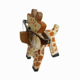 WJDLM 3D Wood Creative Eyeglasses Holder Glasses Stand Animal Sunglasses Display Office Home Desk Decor Gift (Giraffe)