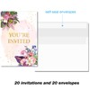 Soiceu Floral Retirement Party Invitations with Envelopes Set of 20